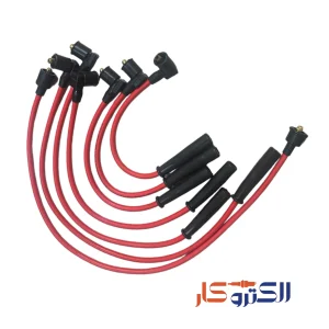 وایر تقویتی تمام سیلیکون دو سربرنجی نیسان پاترول 6 سیلندر(مقاومت صفر)